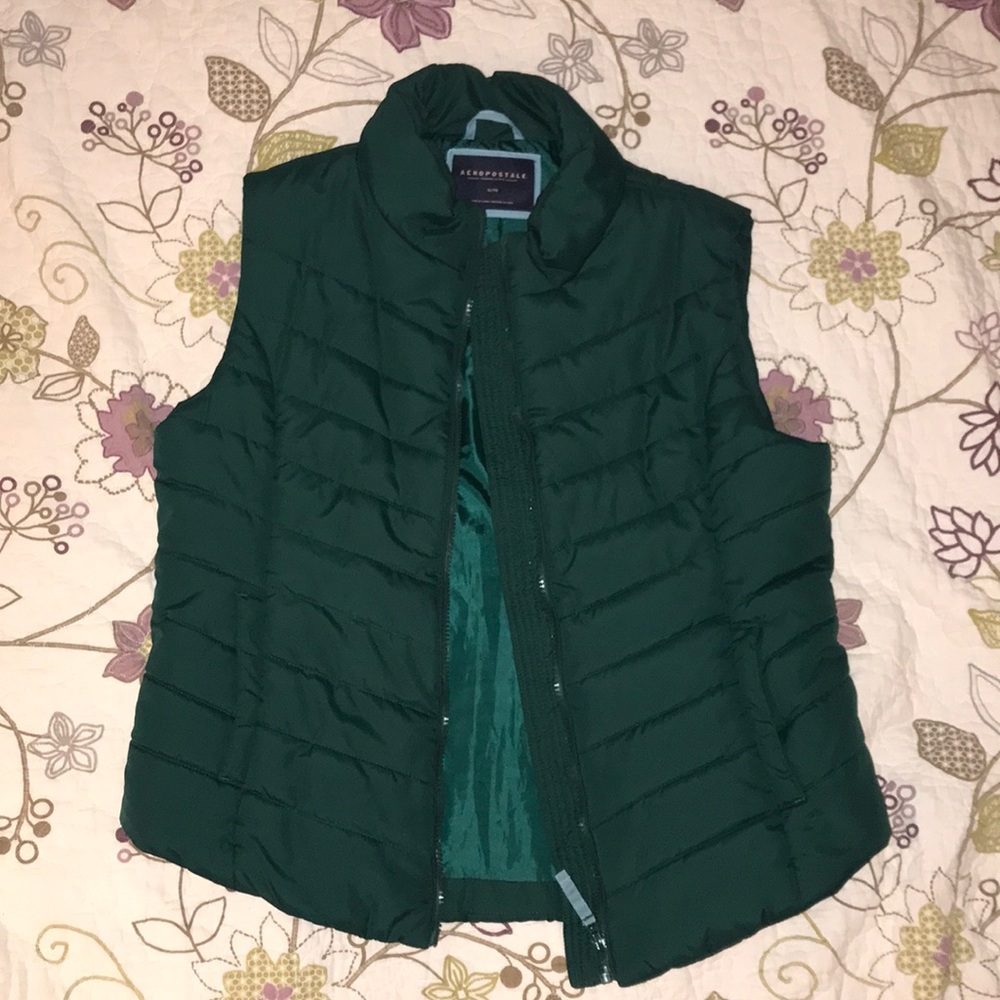 Green winter vest